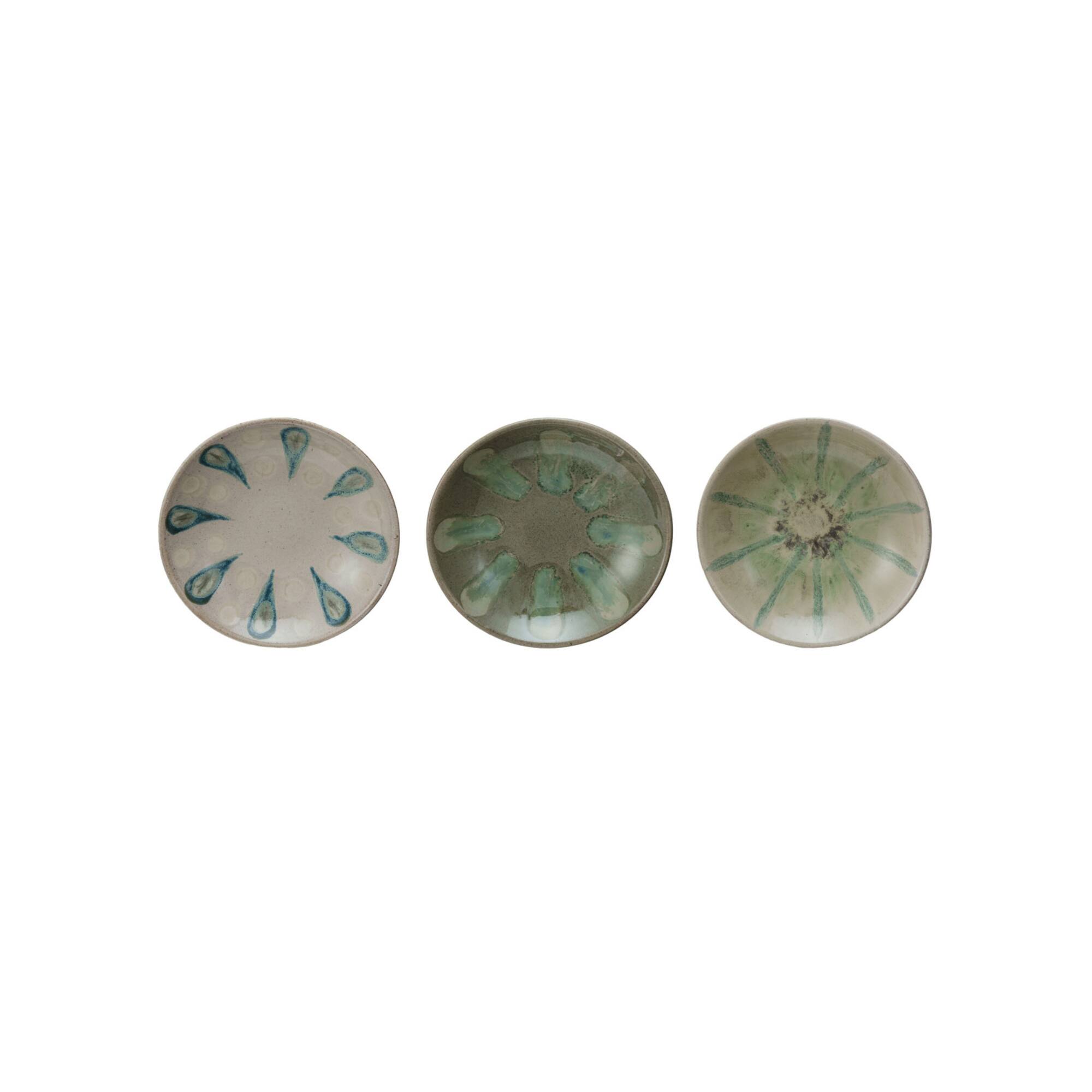 Hello Honey® 9" Geometric Harmony Stoneware Low Bowl Set